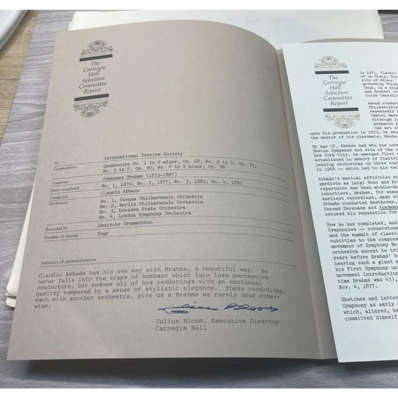 Johannes Brahms 4 Symphonies 4LP Box Set Deutsche Grammophon Vintage 33RPM - Picture 6 of 14